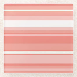 Korallenstreifen Glasuntersetzer