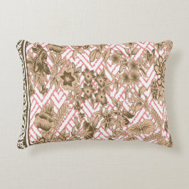 Korallentextilien-Design mit aufwändigem Goldpa Dekokissen