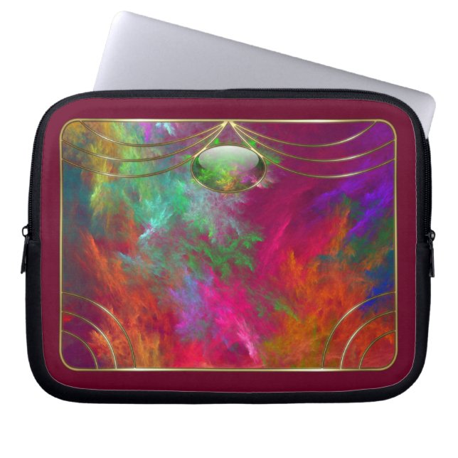 Korallentiefen Laptop-Sieb Laptopschutzhülle (Vorderseite)