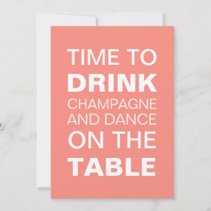 Korallentyppografie 21. Geburtstagseinladung Einladung