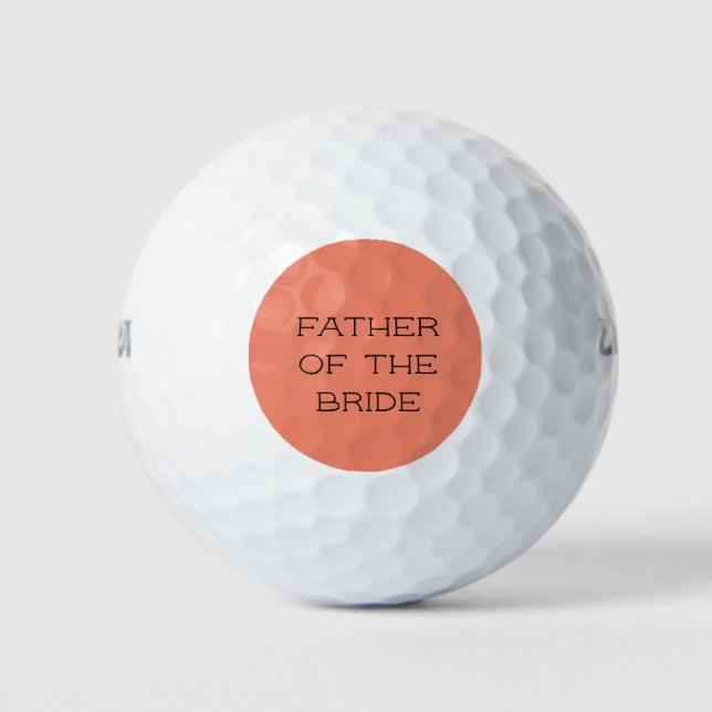 Korallenvater Personalisiert Golfball (Vorderseite)