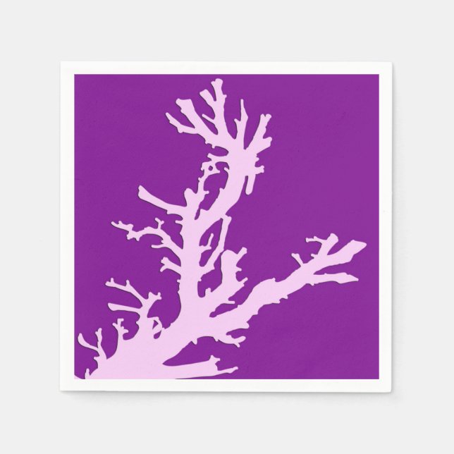 Korallenzweig - Amethyst und Orchid Serviette (Vorderseite)