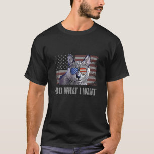 Korat Cat I Do, was ich Gewollt Retro USA Funny Ca T-Shirt