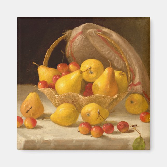 Korb aus Birnen und Krabapeln Magnet (Vorne)