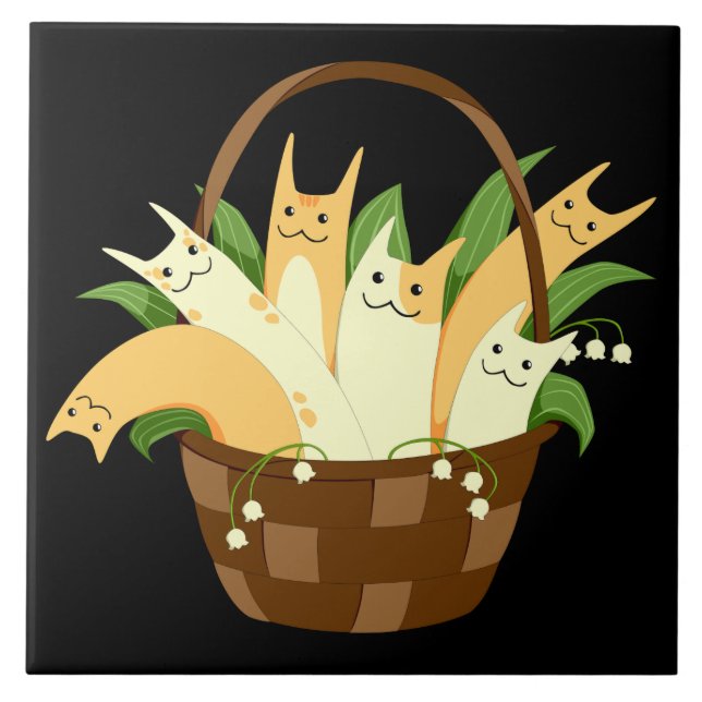 Korb aus Keramik Fliese (Vorderseite)