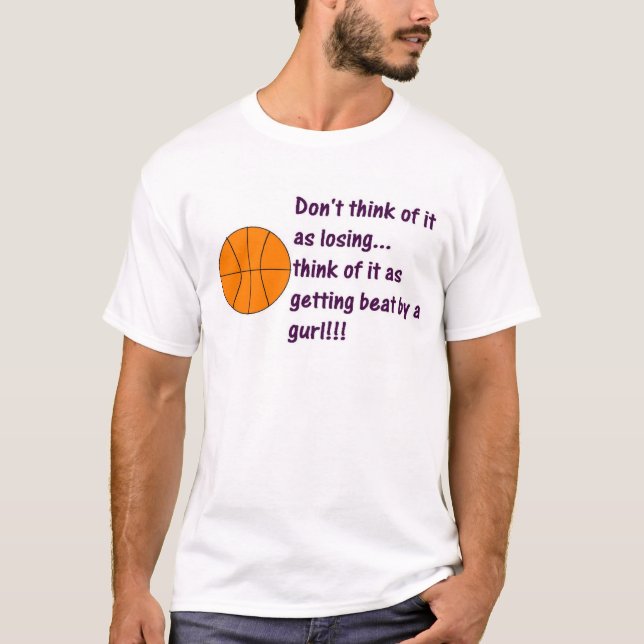 Korb-Ball-Mädchen T-Shirt (Vorderseite)