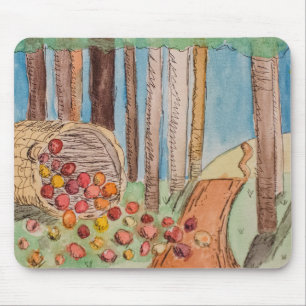 Korb der Äpfel Mousepad