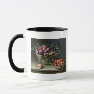Korb der Pflaumen und Korb der Erdbeeren, 1632 Tasse