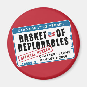 Korb des Deplorables Karten-tragenden Mitgliedes Magnet