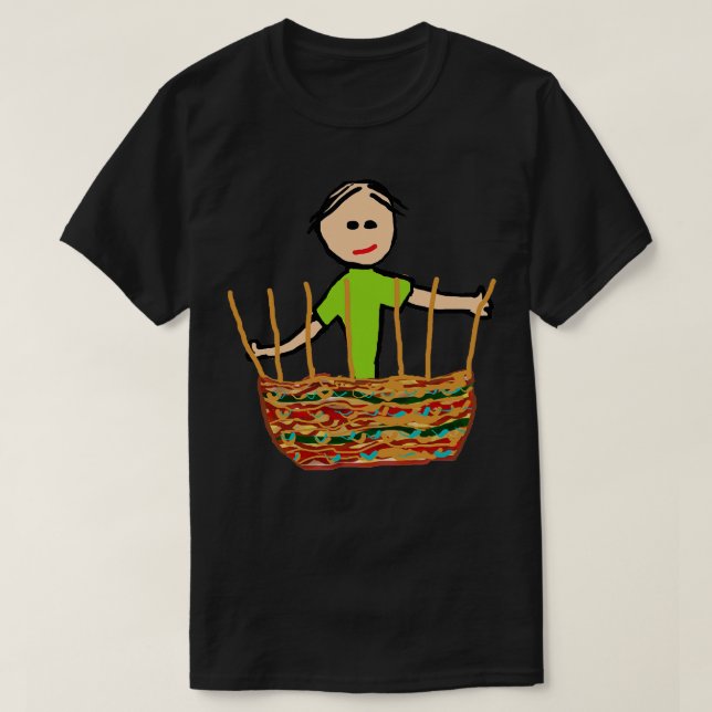 Korb Flechten T-Shirt (Design vorne)