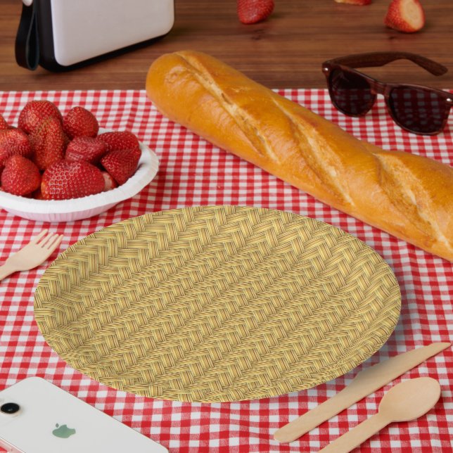 Korb Flechtwerk Nahtlos Pappteller (Picknick)