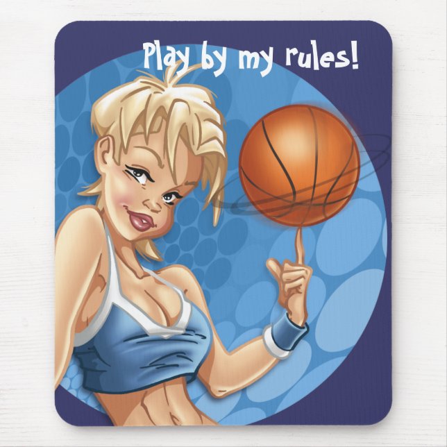 Korb Gir Button-oben Mousepad (Vorne)