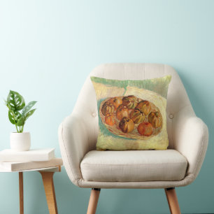 Korb mit Äpfeln an Pissarro von Vincent van Gogh Kissen