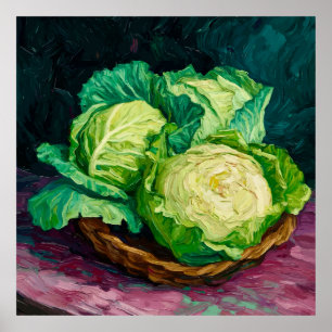 Korb mit Kohlköpfen nach Van Gogh Poster