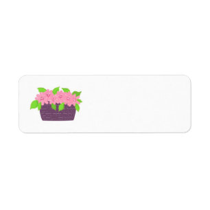 Korb mit rosa Blumen