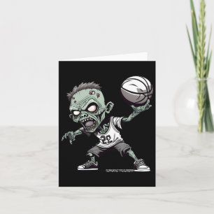 Körbe des Untoten Zombie-Basketballdesigns Karte