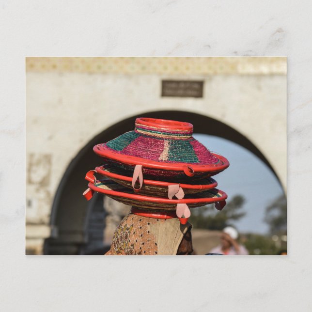 Körbe für den Markt in Harar, Äthiopien Postkarte (Vorderseite)