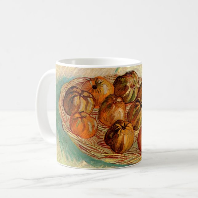 Körbe von Äpfeln nach Pissarro von Vincent van Gog Kaffeetasse (Vorderseite Links)