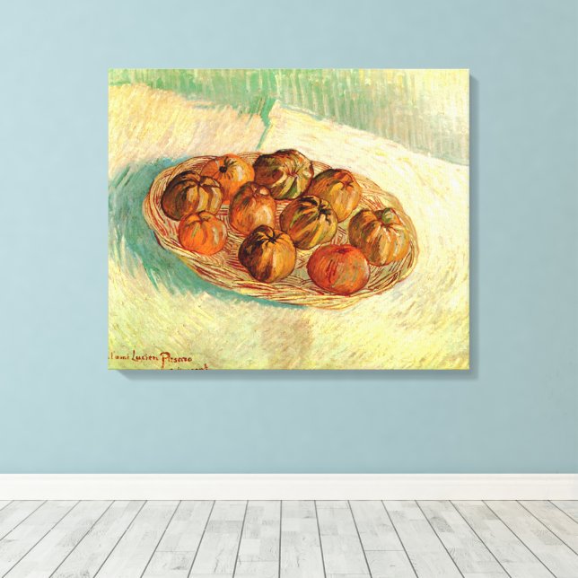 Körbe von Äpfeln nach Pissarro von Vincent van Gog Leinwanddruck (Insitu (Holzboden))