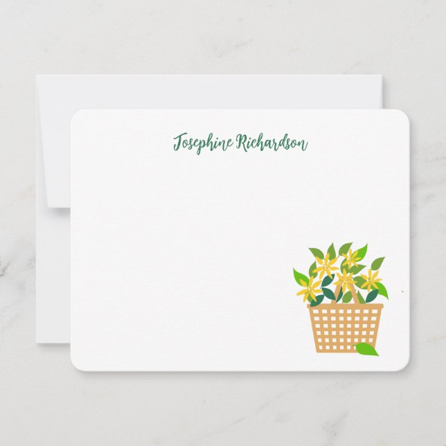 Körbe von Blume Boho Floral Unique All-Occasion Mitteilungskarte (Vorderseite)