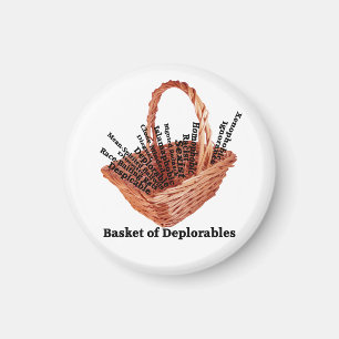 Körbe von deplorables Words Round Magnet