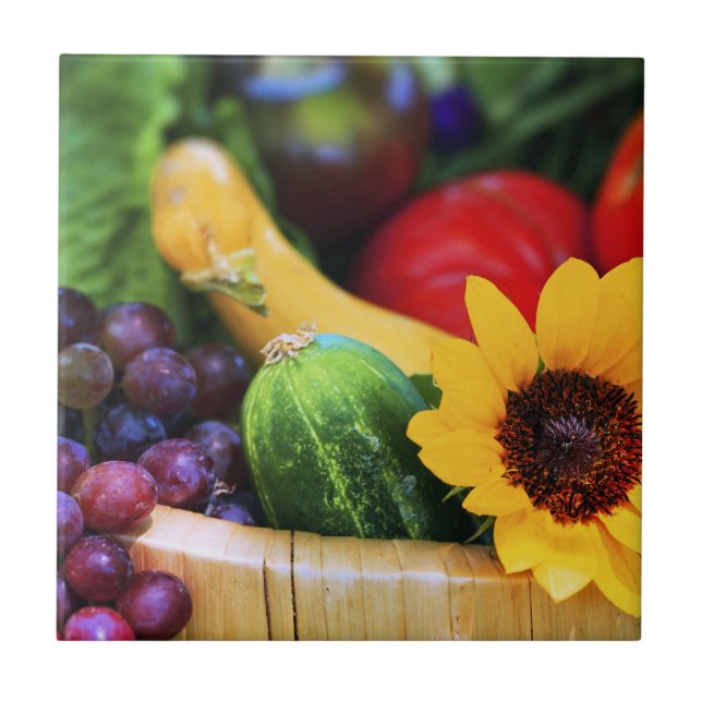 Körbe von Gartenernte Fliese (Vorderseite)