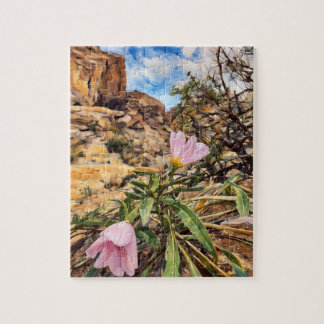 Korbgeflecht Abend Primrose im Feuertal, Nevada, Puzzle