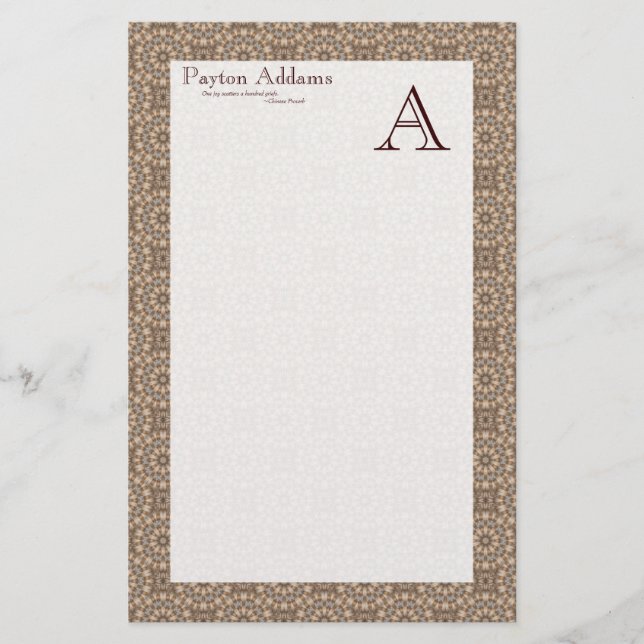 Korbgeflecht-Kunst-Muster 1 • Briefpapier (Vorderseite)