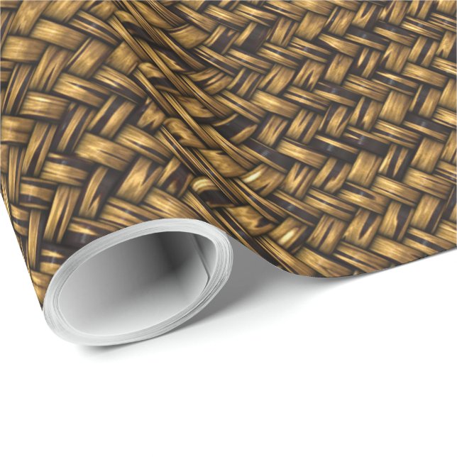 Korbgeflechtmuster Geschenkpapier (Rolleneckpunkt)