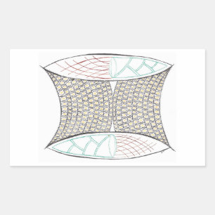 Korbkleber Rechteckiger Aufkleber