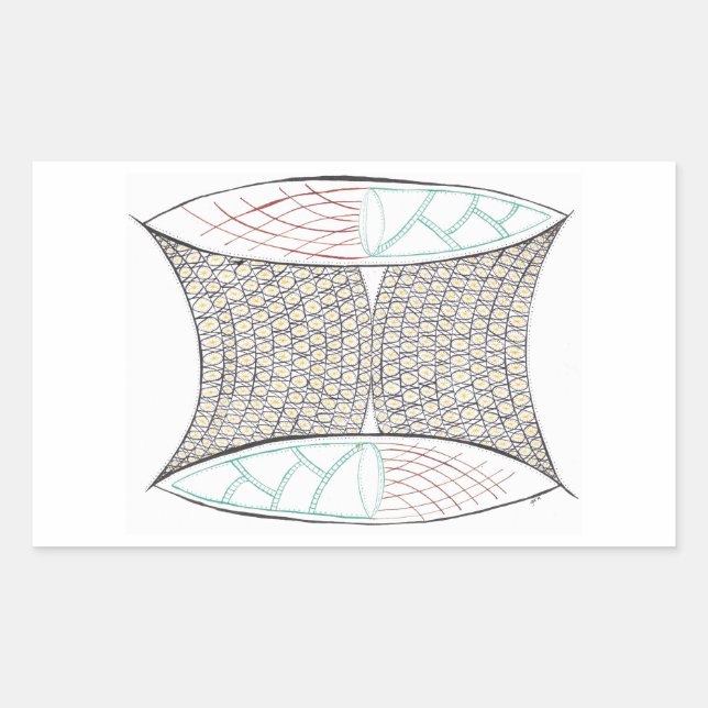 Korbkleber Rechteckiger Aufkleber (Vorderseite)