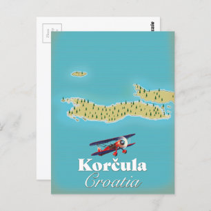 Korčula Kroatien Karte