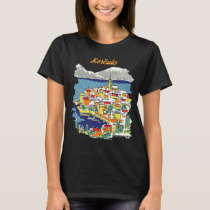 Korcula Kroatien ummauerte Stadt Küstenreise T-Shirt