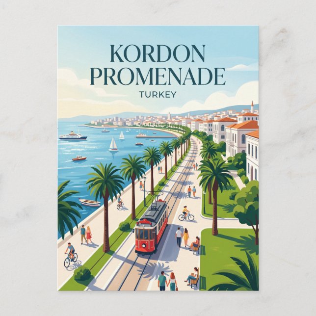 Kordon Promenade Türkei Postkarte (Vorderseite)