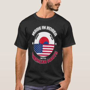 Korea American Parts Herkunft Südkorea USA Fla T-Shirt
