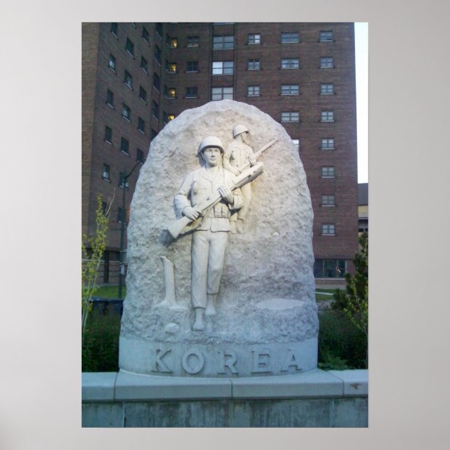 Korea-Denkmal im Buffalo Naval Park Poster (Vorne)