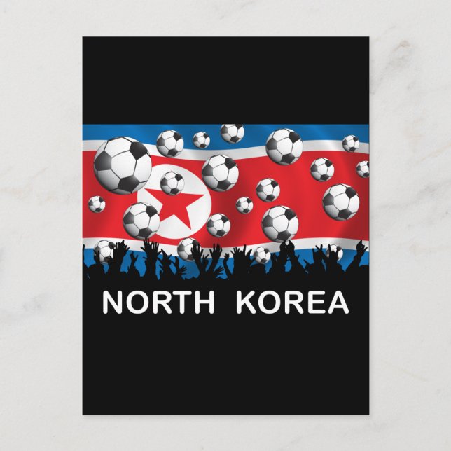 Korea DPR Football Postkarte (Vorderseite)