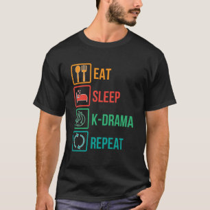 Korea Drama Eat Sleep K Drama Finger Heart T-Shirt