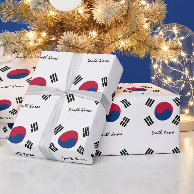 Korea Flag & Südkorea Geschenke /Sportfans Geschenkpapier (Feiertage)