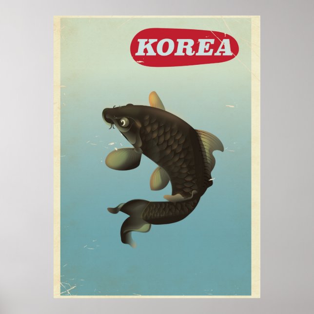Korea Koi Vintages Reiseplakat Poster (Vorne)