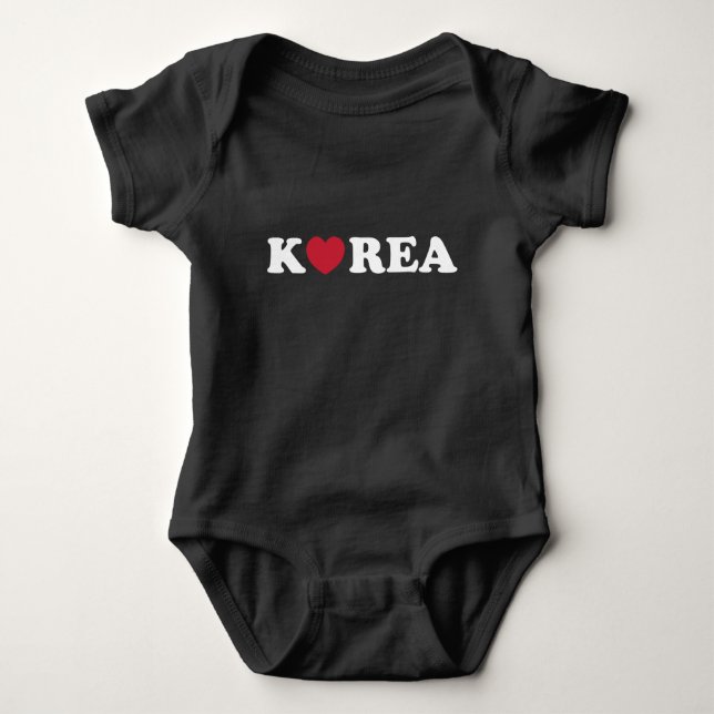 Korea Liebe Heart Baby Bodysuit Baby Strampler (Vorderseite)