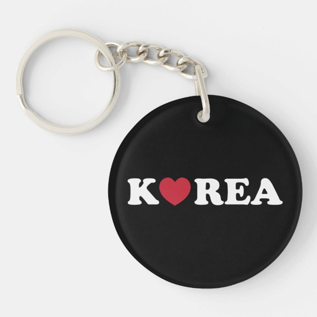 Korea Liebe Heart Keychain Schlüsselanhänger (Vorderseite)