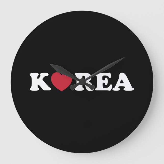 Korea Liebe Heart Large Clock Große Wanduhr (Vorderseite)