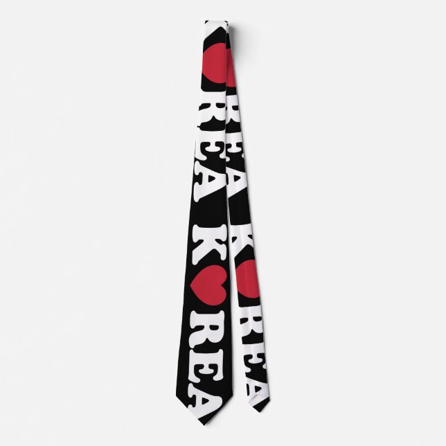 Korea Liebe Heart Neck Tie Krawatte (Vorderseite)