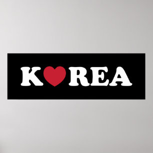 Korea Liebe Heart Poster