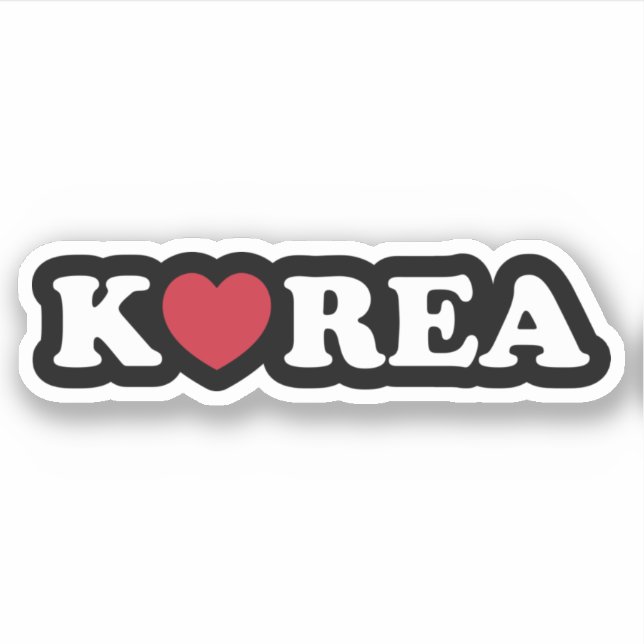 Korea Liebe Heart Sticker (Vorderseite)