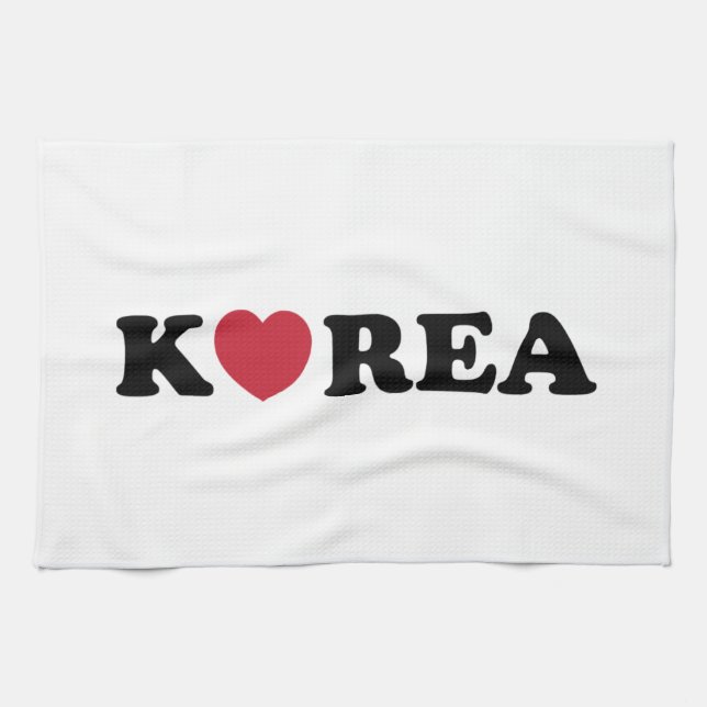 Korea Liebe Herz Geschirrtuch (Horizontal)
