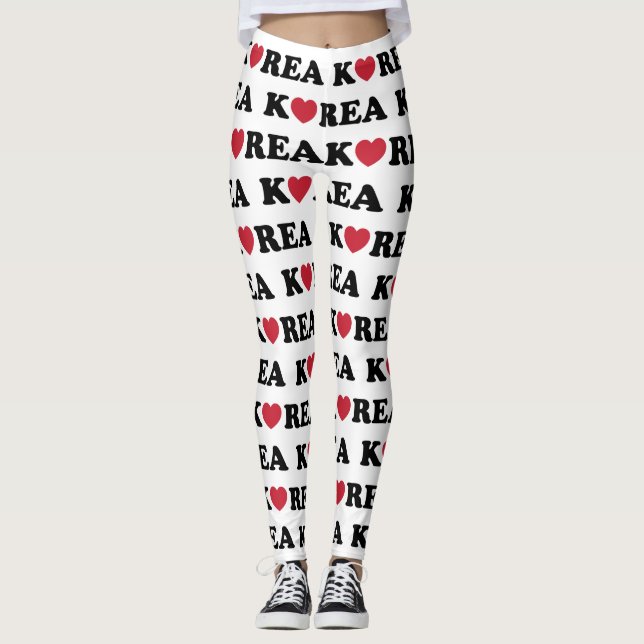 Korea Liebe Herz Leggings (Vorderseite)