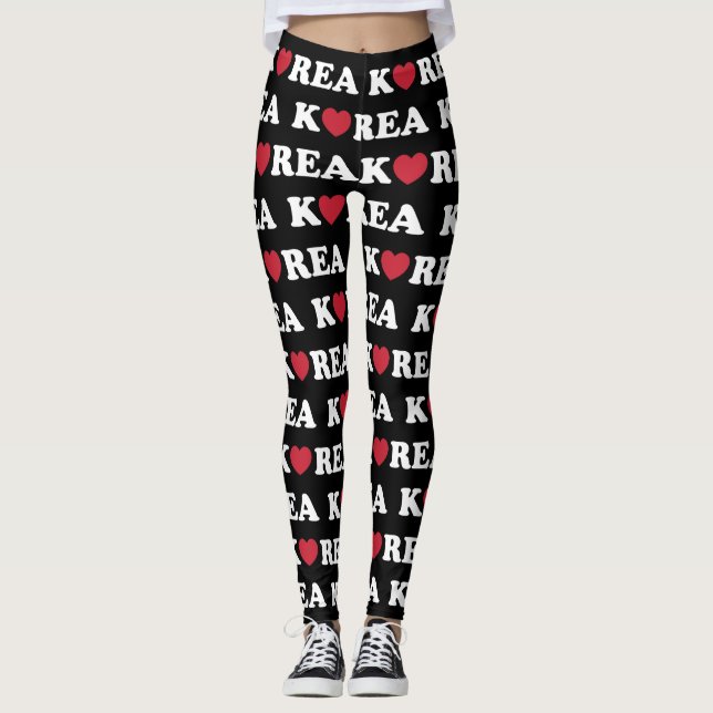 Korea Liebe Herz Leggings (Vorderseite)