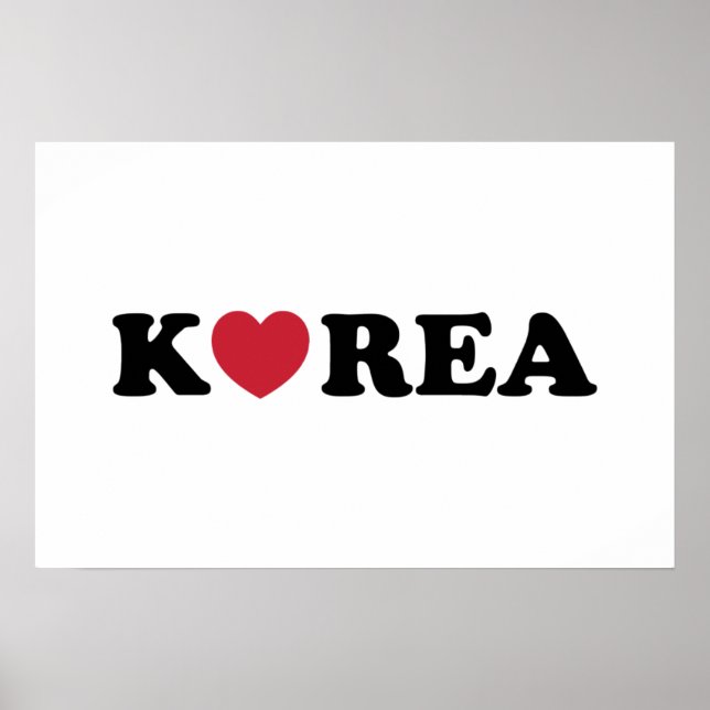 Korea Liebe Herz Poster (Vorne)